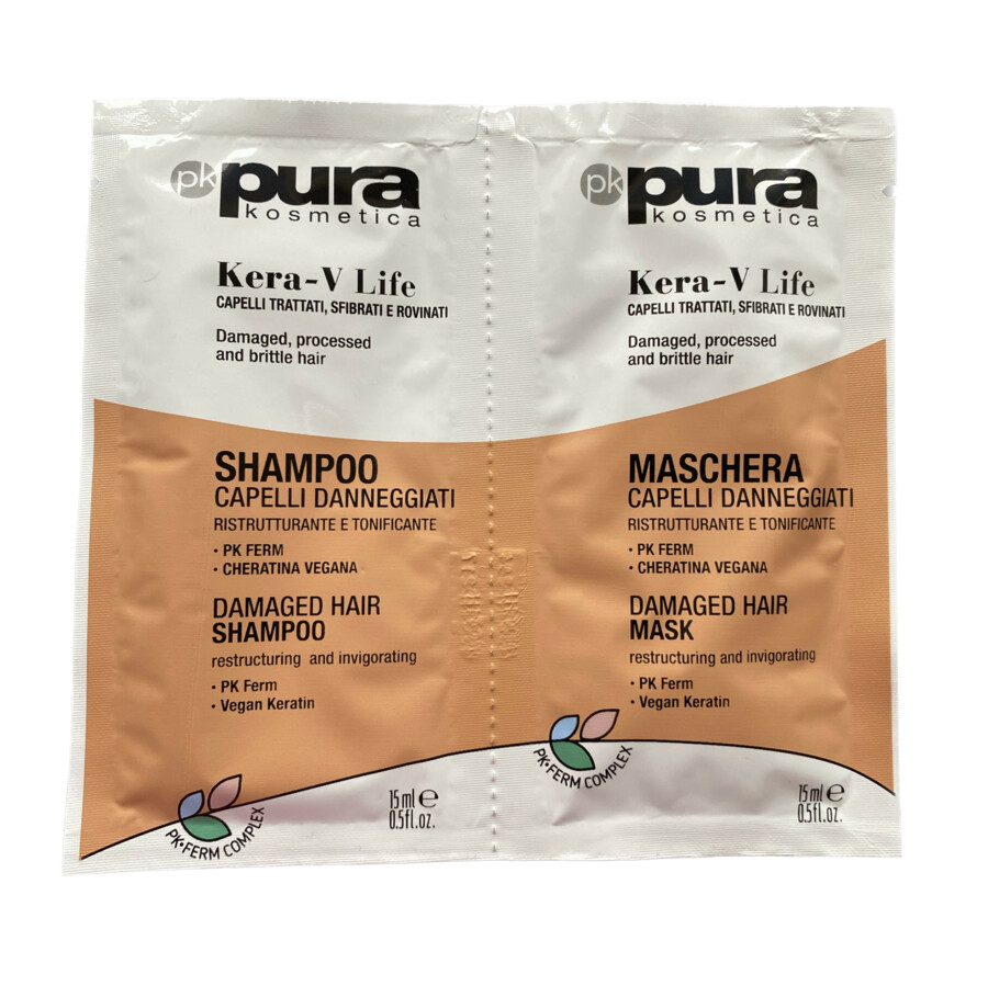 Pure Kera-V Life Shampoo 15ml and Mask 15ml Travel Pack 2